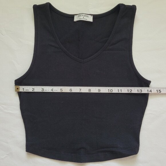 Zenana Set of Red and Black V-Neck Crop Tank Top Size Small - Picture 8 of 9
